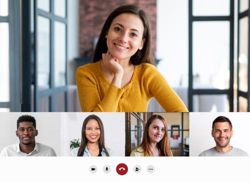 Professional remote meeting with Microsoft Teams